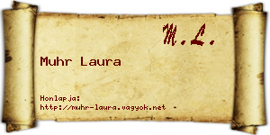 Muhr Laura névjegykártya
