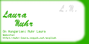 laura muhr business card